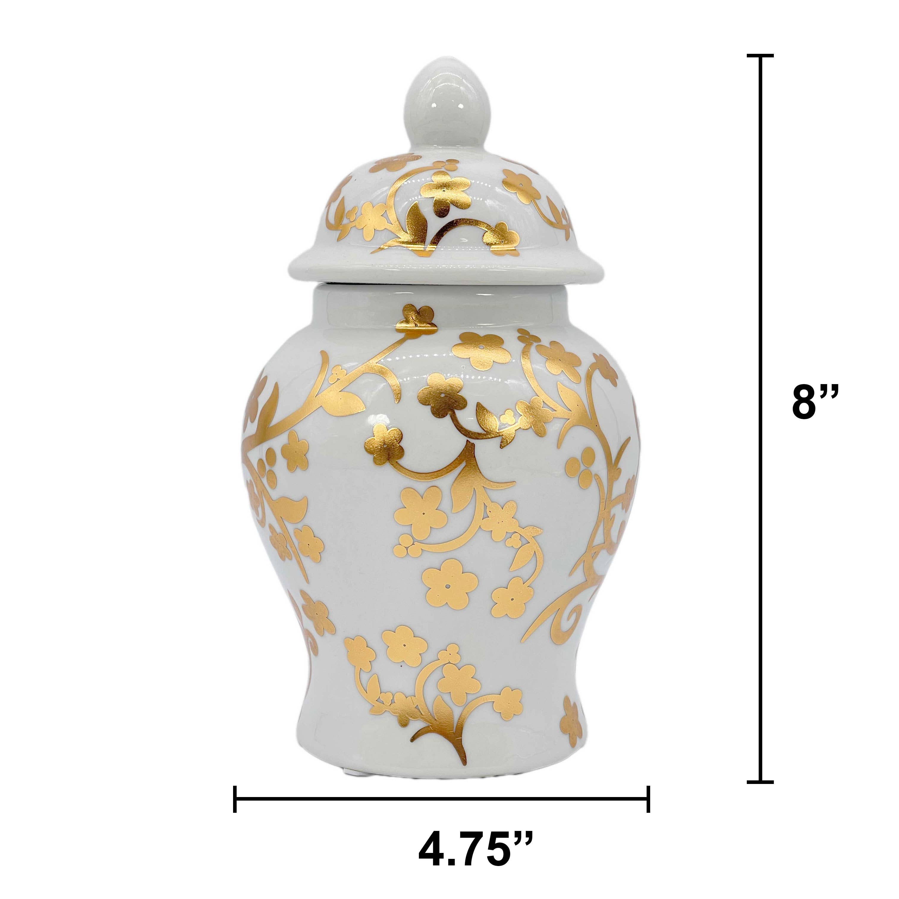 Galt International Company – wholesale Decorative jar – Small Chinoiserie Ceramic Decorative Tea & Ginger Jar 8"25