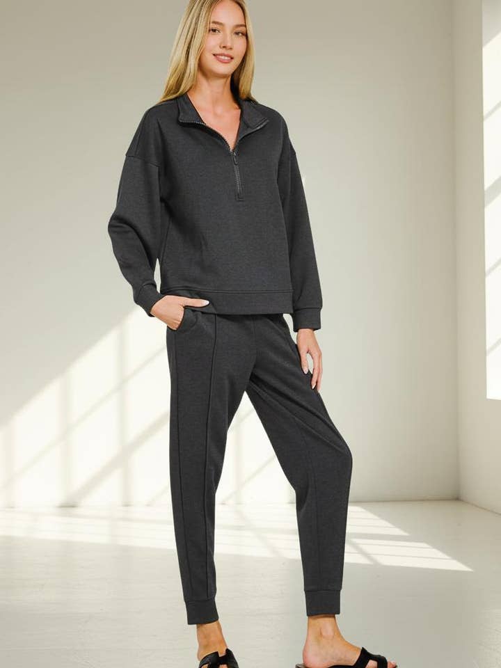 .....1024 Conjunto de Sudadera con Cremallera Media y Pantalón Jogger para Buceo SI-28974 para venta al por mayor de 42POPS