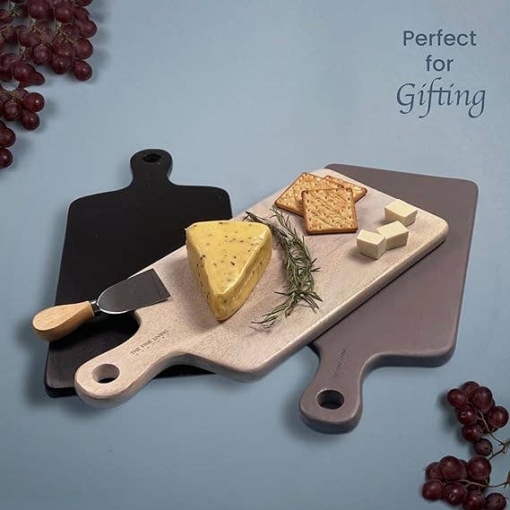 India Wholesale Co – Engroshandel Skærebræt – Mango Wood Serveringsbræt Hvid - 16"x7"1