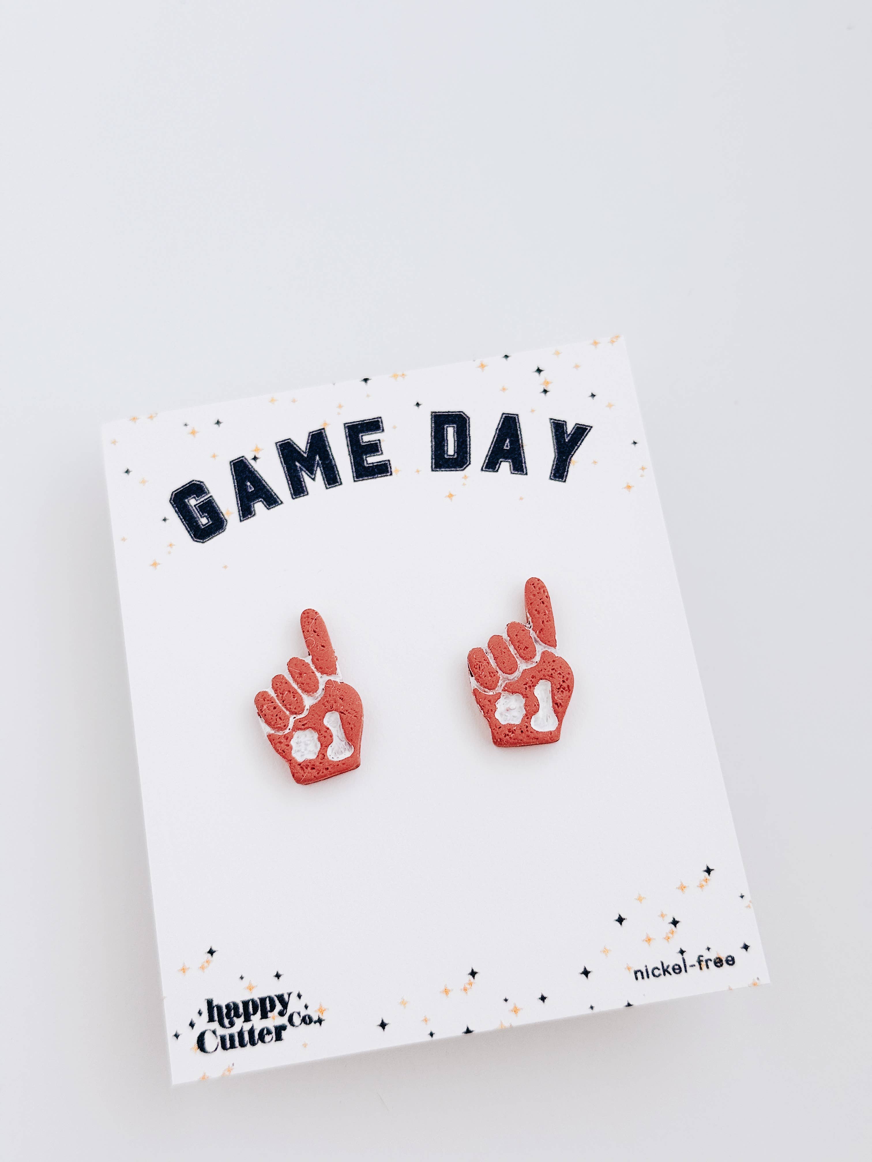 Happy Cutter Co - Vente Clous d'oreille - Boucles d'oreilles couleur personnalisée de l'équipe | Boucles d'oreilles doigt en mousse #16