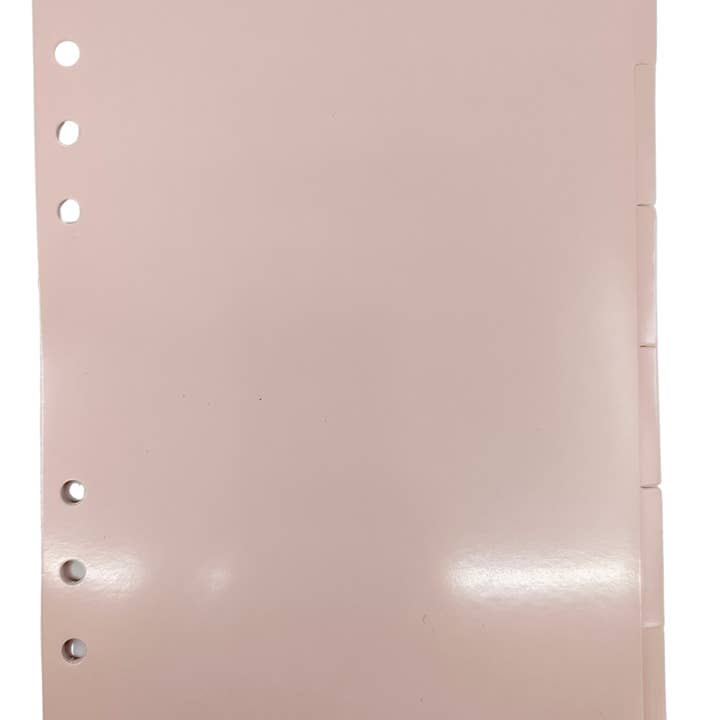 Planner Peace - Wholesale Planner - A5 Dividers "Pale Pink" - 6 tabs