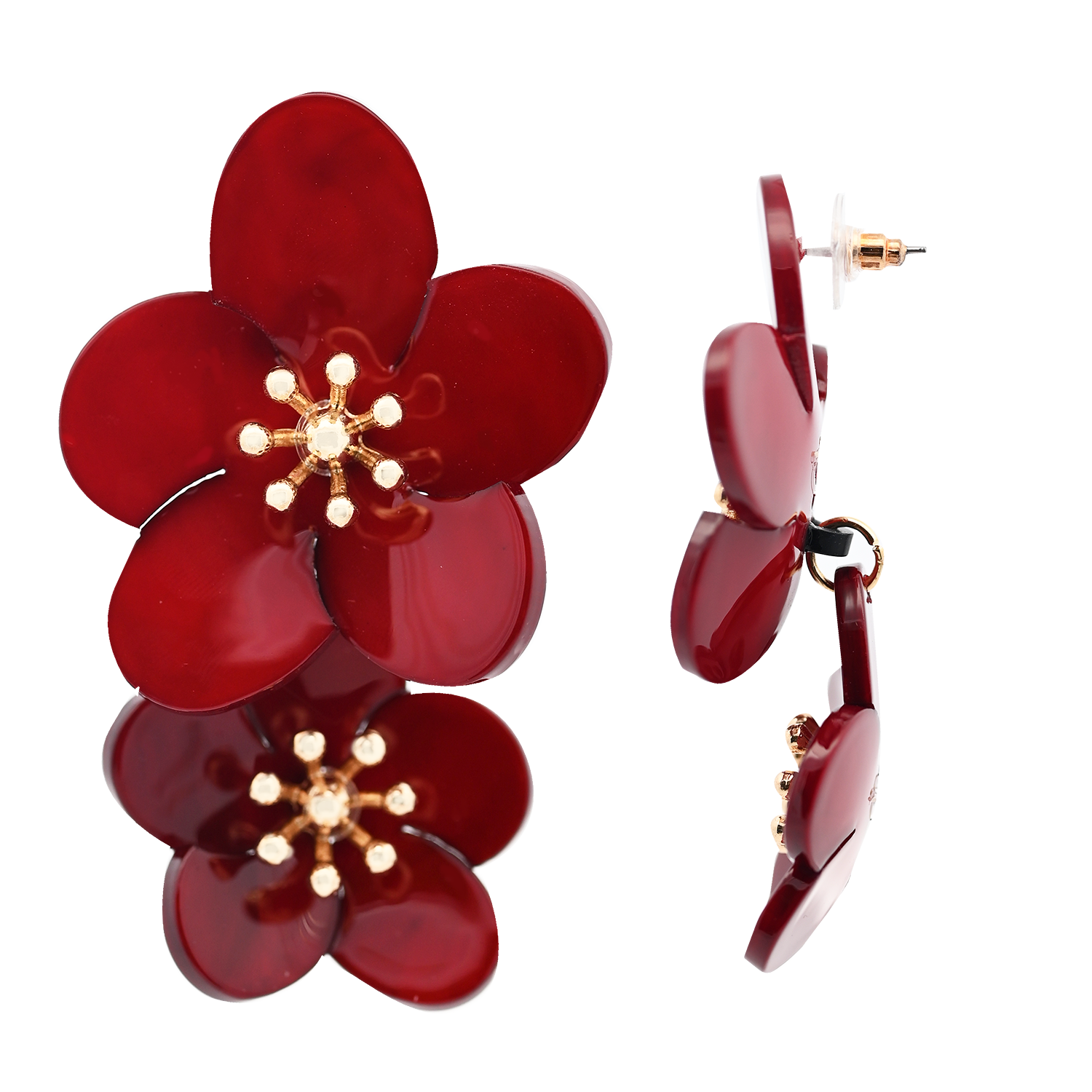 AMORINO SRL – wholesale Dangle earrings – HANGING EARRINGS WITH FLOWERS - FT2468A3093