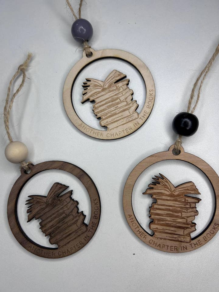 Another Year in the Books Wooden Christmas Ornament for wholesale by A Little Something