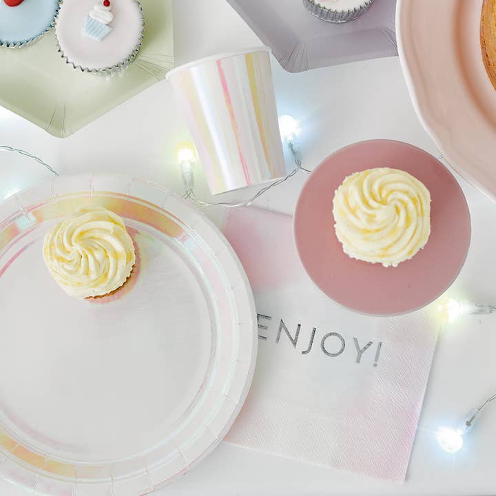 Talking Tables USA - Wholesale Disposable Cup - Pastel Iridescent Party Cups | 12 Pack |