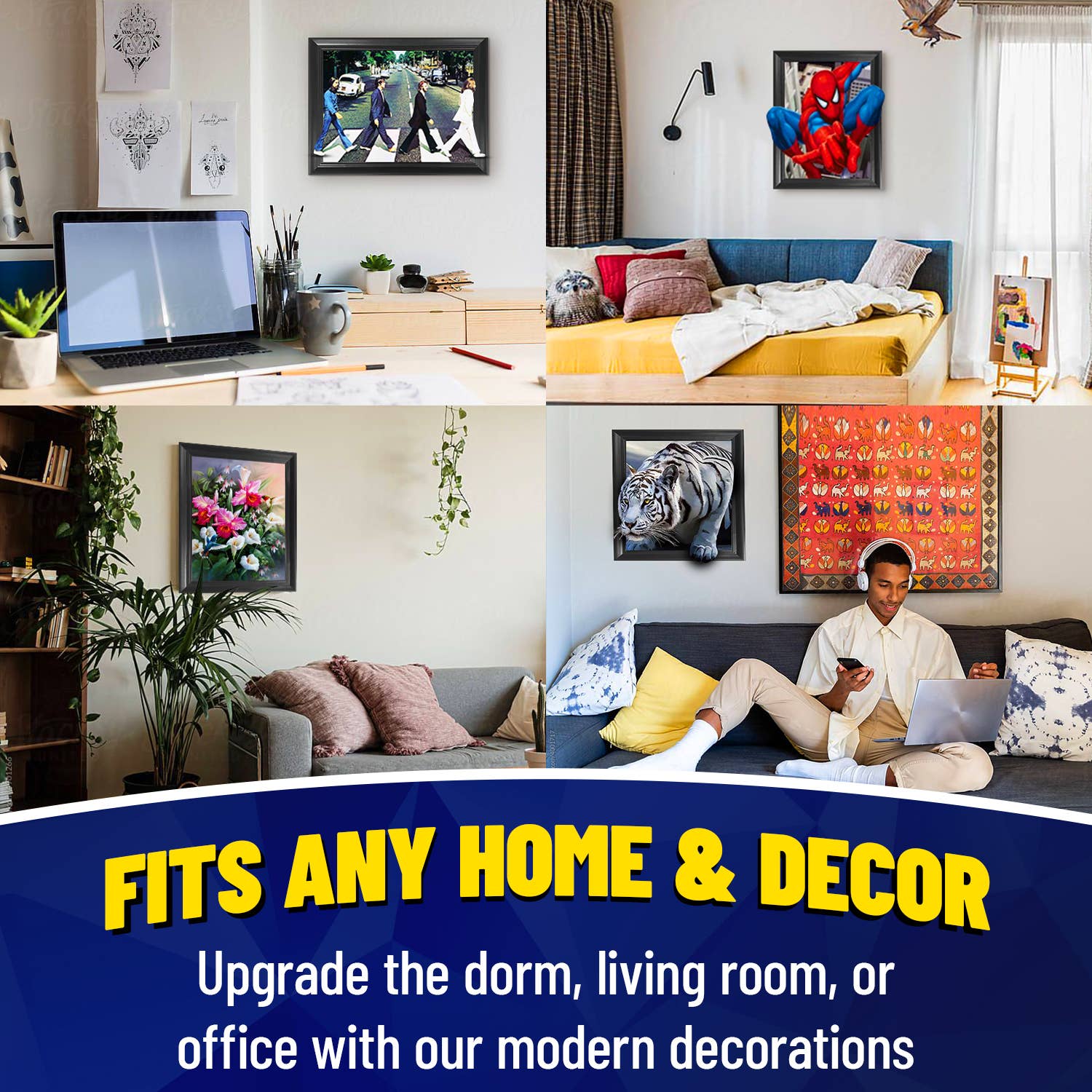 Lentics - Wholesale Art Print - Game Over Grim Reaper Skeleton 3D Lenticular Print Wall Art6