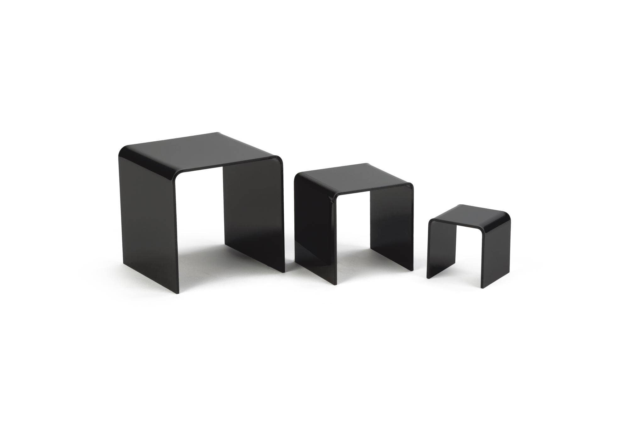 Tripar International - Wholesale Desk Riser - Square Black Acrylic Risers2