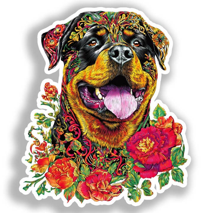 Autocolante de Cão Rottweiler # A018215 por atacado de Yoonek Graphics
