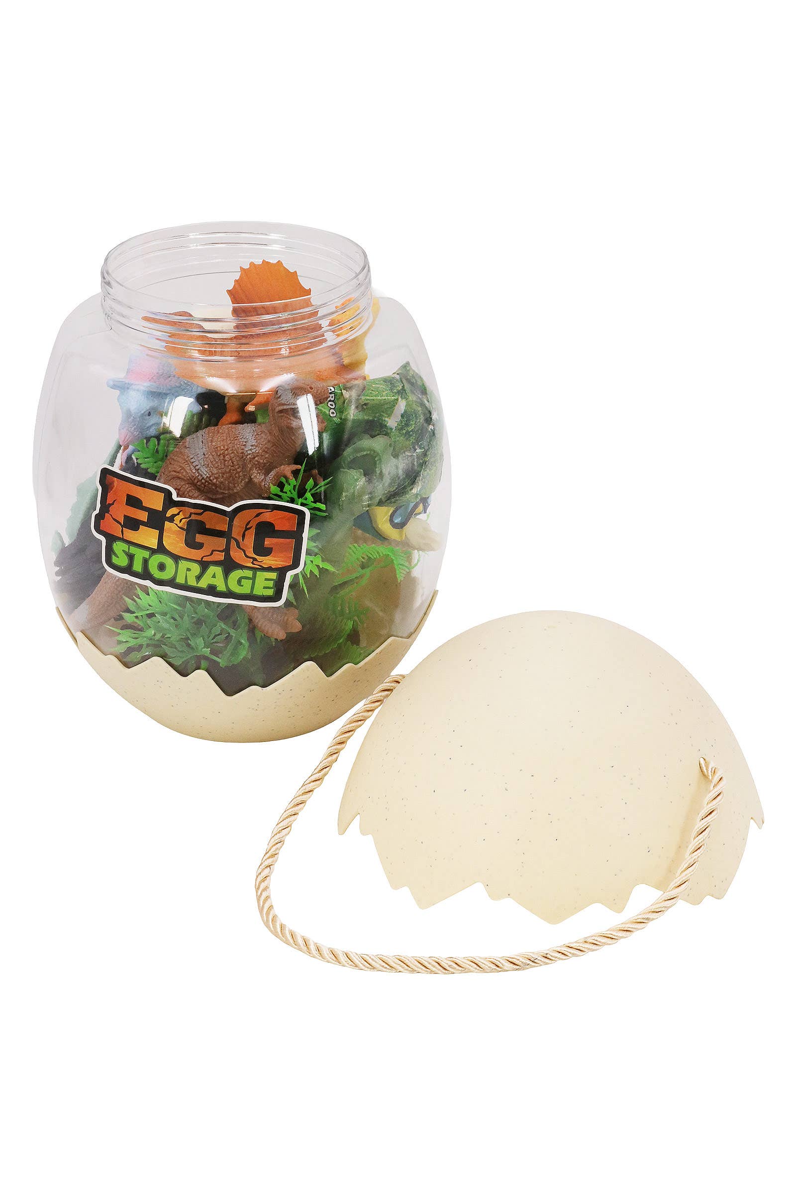 COME MOSTRATO Set di gioco con 14 figure di dinosauri in barattolo a forma di uovo in vendita all'ingrosso su Faire3