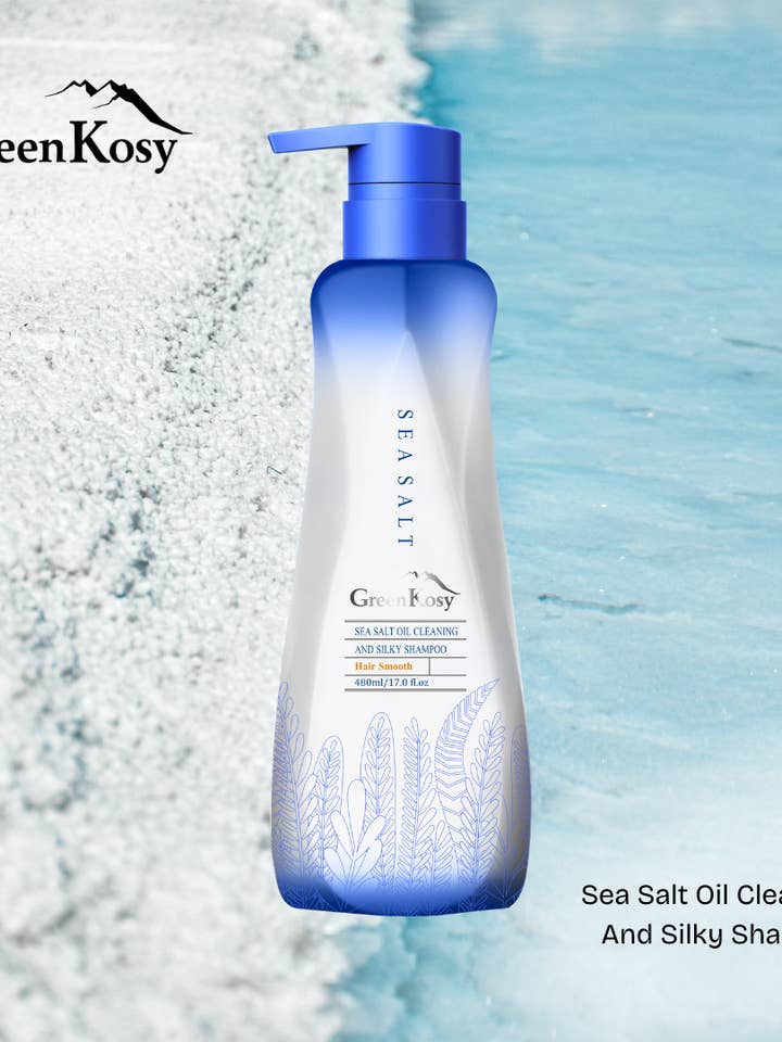 GreenKosy Champô de Limpeza com Óleo de Sal Marinho e Sedoso por atacado de GreenKosy
