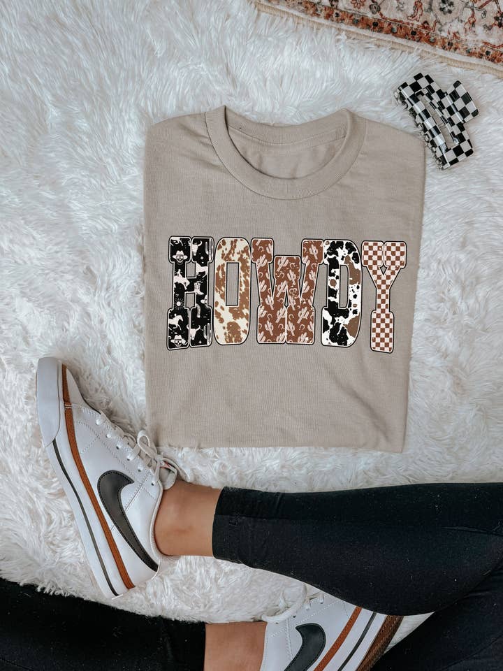 Howdy Tee for wholesale by Bar Tabs Wholesale