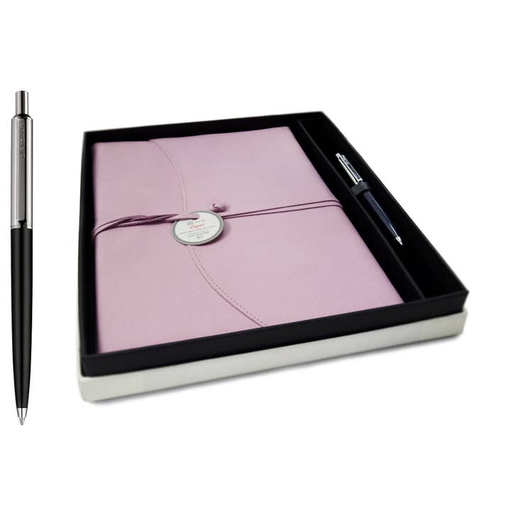 Creatico – Großhandel Tagebuch – Leatherkind Capri Notizbuch, A4, nachfüllbar, Geschenkset mit Stift30