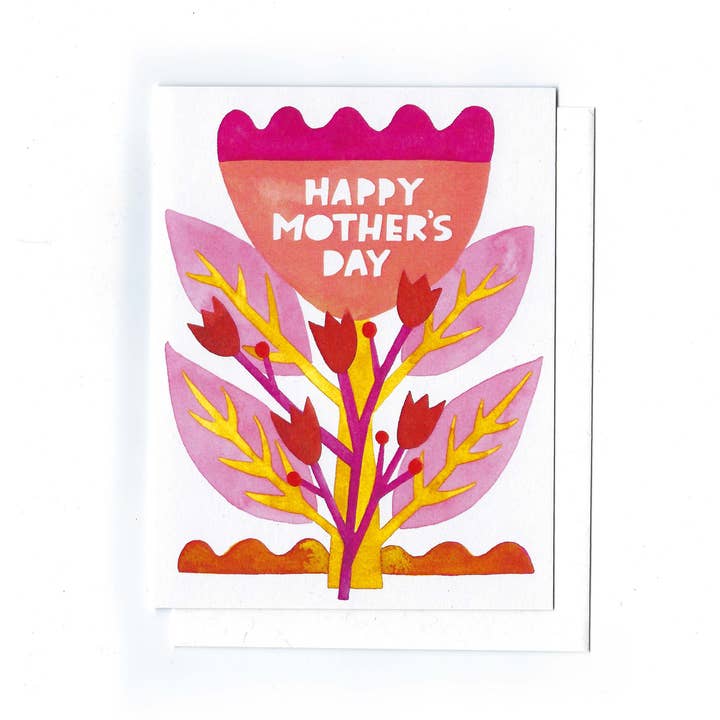 Happy Mother's Day - Folk Design Card for wholesale by Katie Blanchard Art + Works