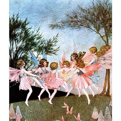 Laughing Elephant - Vente Affiche d'art - Cercle de fées dansant - Imprimé de fées1
