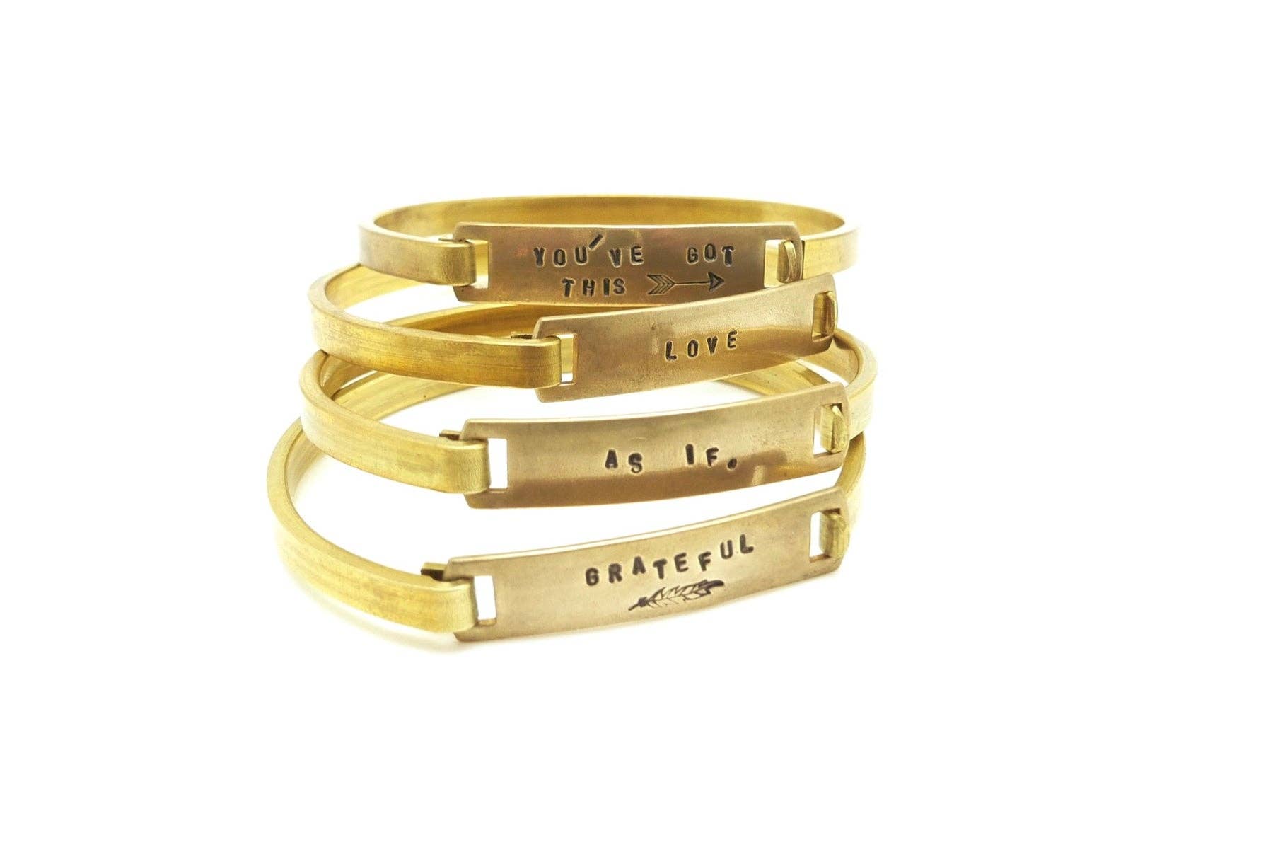 Stone Cooper - Wholesale Cuff Bracelet - Custom Expression Stamped Clip-Cuff Brass Bracelet5