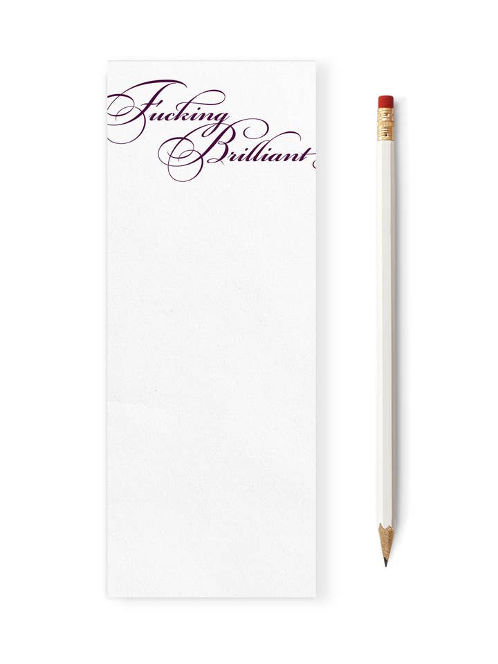 Fucking Brilliant Skinny notitieblok voor wholesale door Tiramisu Paperie
