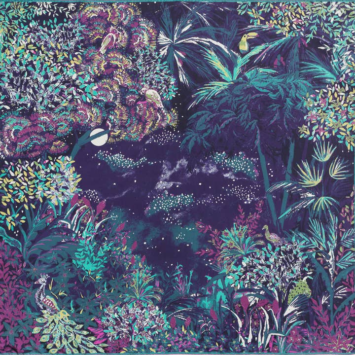 CUADRADO DE SEDA 105 - IDILIO TURQUESA para venta al por mayor de Petrusse Paris