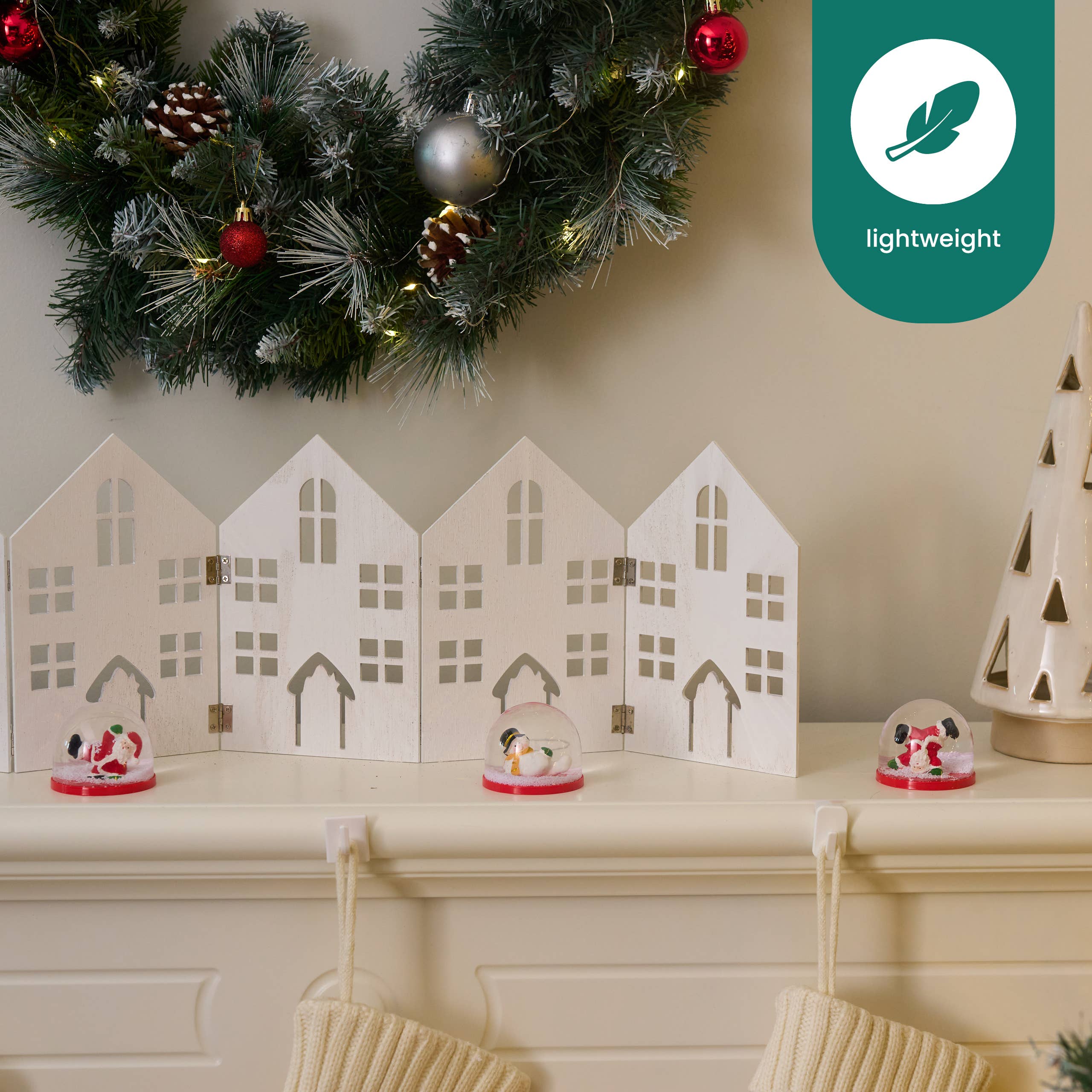 The Twiddlers - Vendita all'ingrosso Palla di neve - Bambini e neonati - Set di 4 Piccole Sfere di Neve Natalizie con Design Festivo Variegato6