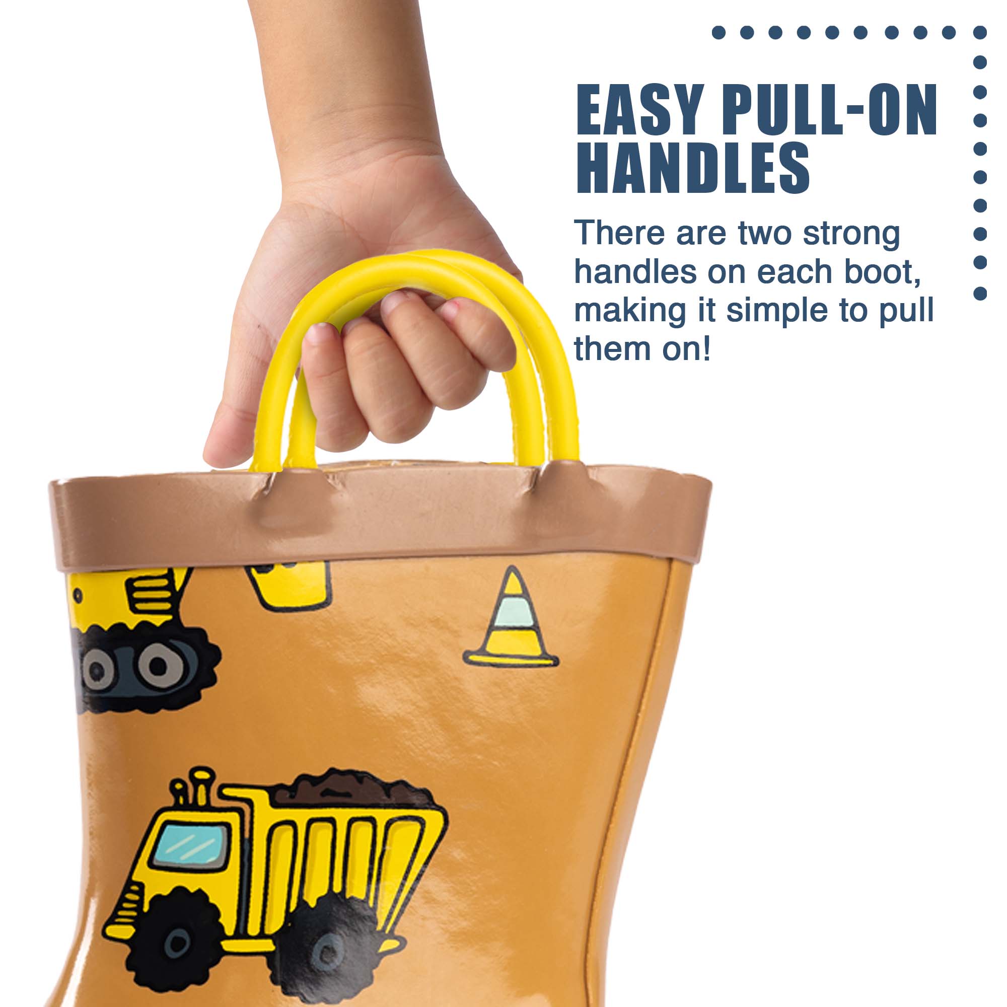 Eastern Off Price - Wholesale Rain Boots - Kids - Norty Waterproof Rubber Rain Boots for Kids - Boys & Girls -1