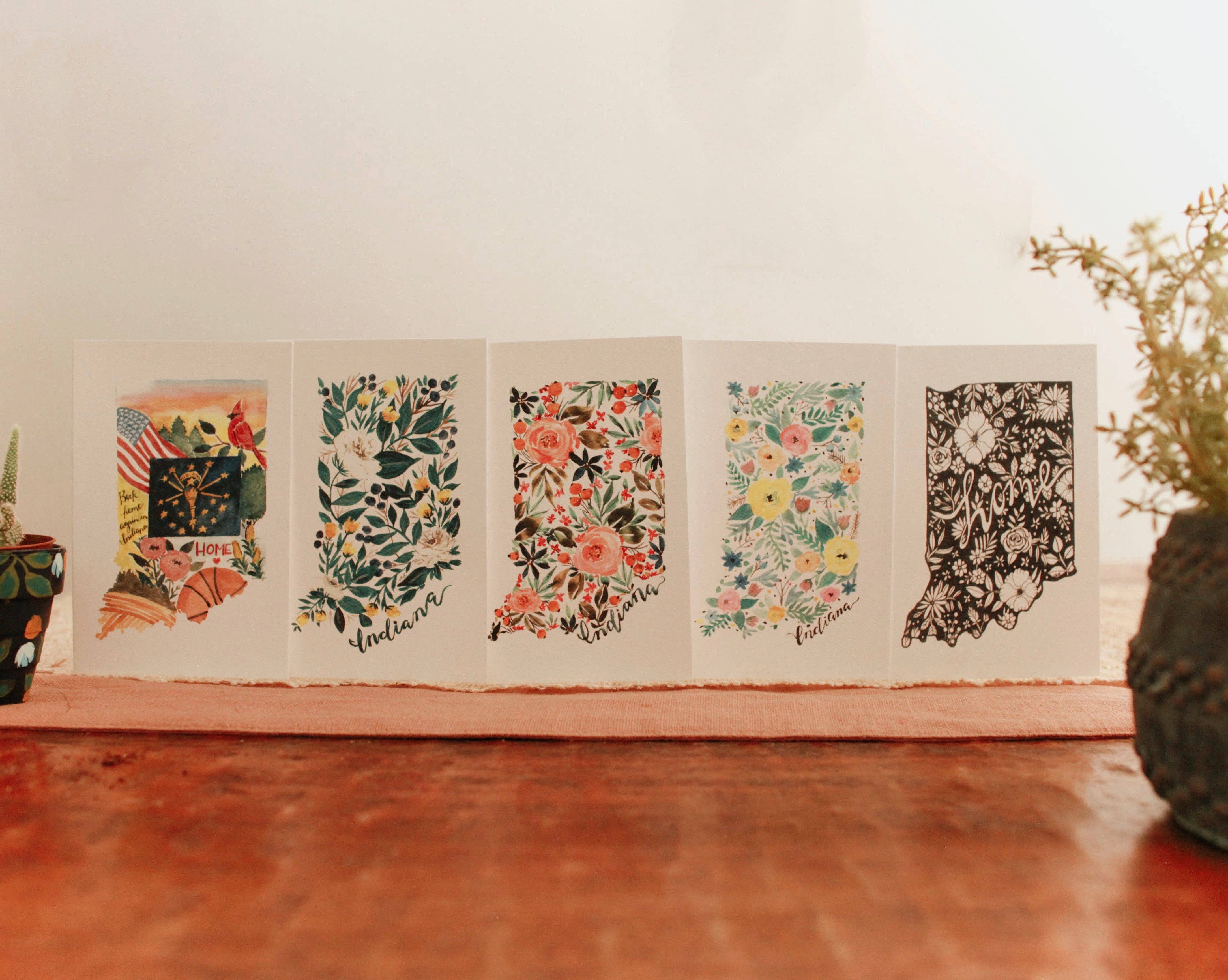 Roseberry & Co. - Wholesale Stationery/Notecard Set - The Indiana Pack6