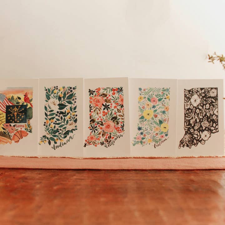 Roseberry & Co. - Wholesale Stationery/Notecard Set - The Indiana Pack6