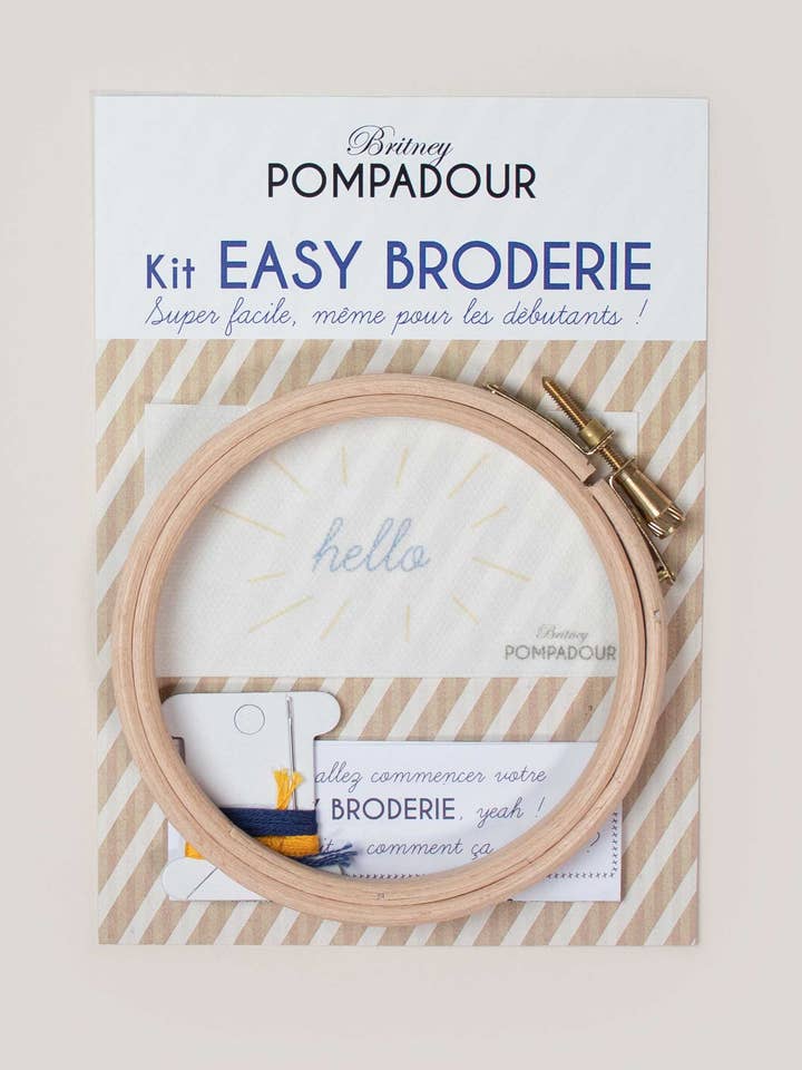 Kit Easy Embroidery - Hello for wholesale by Britney Pompadour - Broderie - Embroidery kit