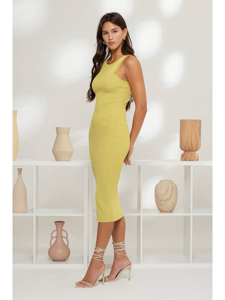 The Workshop Studio – Engroshandel Kjole - Dame – RIBSTRIKKET TANK MIDIKJOLE32