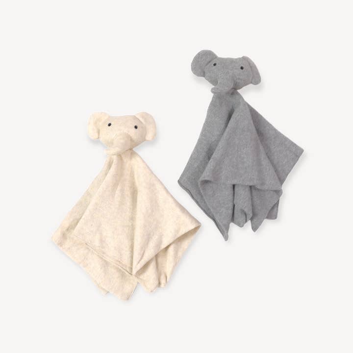 Viverano Organics - Vendita all'ingrosso Copertina doudou - Neonati - Elephant - Coperta di sicurezza biologica Baby Lovey, tessuto per coccole