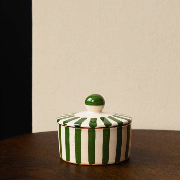 Pink Cactus & Co – wholesale Jar – Stripe Sugar Pot1