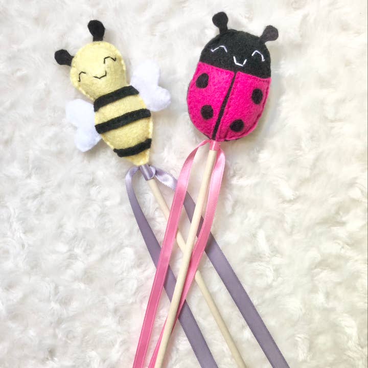 Bug Buddies Magic Wands- Bee or Ladybug for wholesale by Charley & Ruth Designs