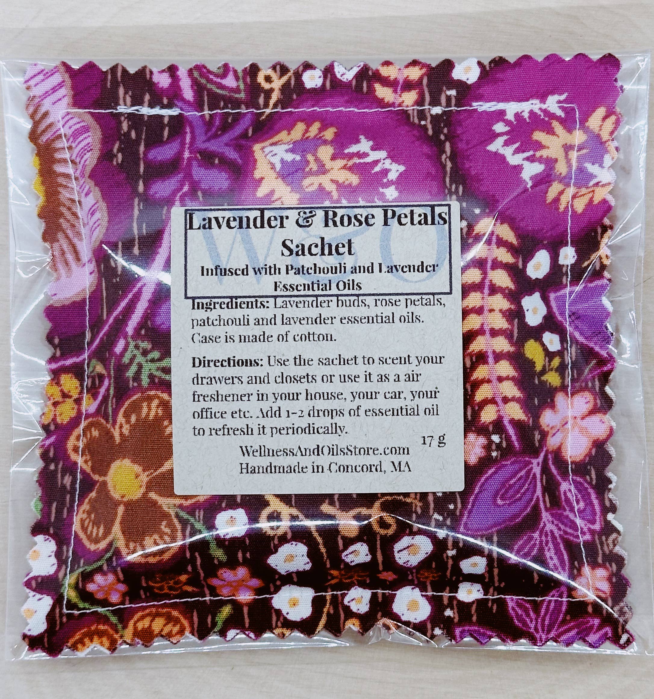 Wellness & Oils - Wholesale Sachet - Lavender & Rose Sachet with Patchouli Lavender Essential Oil3