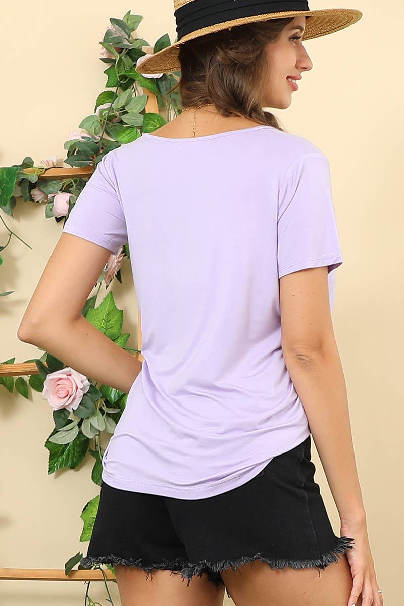NINEXIS - Wholesale T-Shirt - Women's - CWTTS425-S_ROUND NECK SOFT MODAL SHORT SLEEVE T SHIRT TOP9