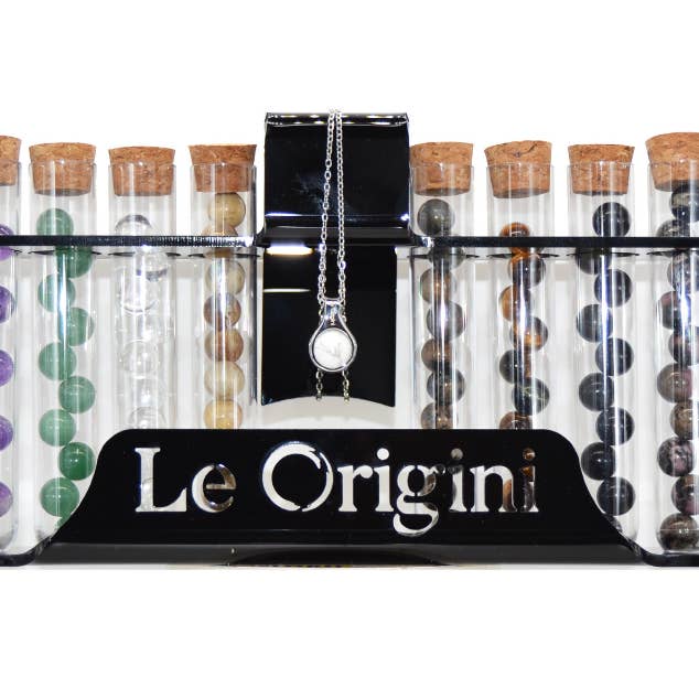 Crystal Connexion - Vendita all'ingrosso Collana con ciondolo/pendaglio - Ciondolo Luna in Pietre Naturali con Espositore Le Origini1