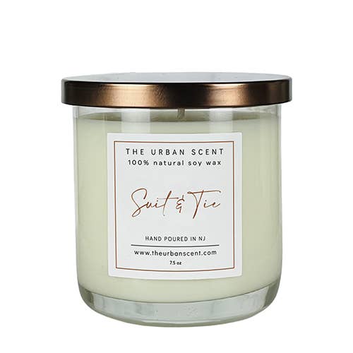 Suit & Tie Soy Candle - 7.5 oz for wholesale by The Urban Scent - Scented Soy Candles & Wax Melts