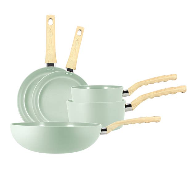 Menastyl - Wholesale Cookware Set - Set 5 pieces celadon casserole pan aluminum wok pan0