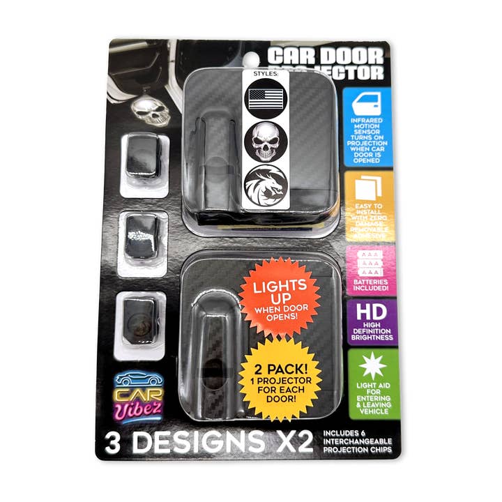 Novelty Brands - Wholesale Retailer Display - Home & Living - Car Vibez Car Door Light Projector Assortment - 6/Display4