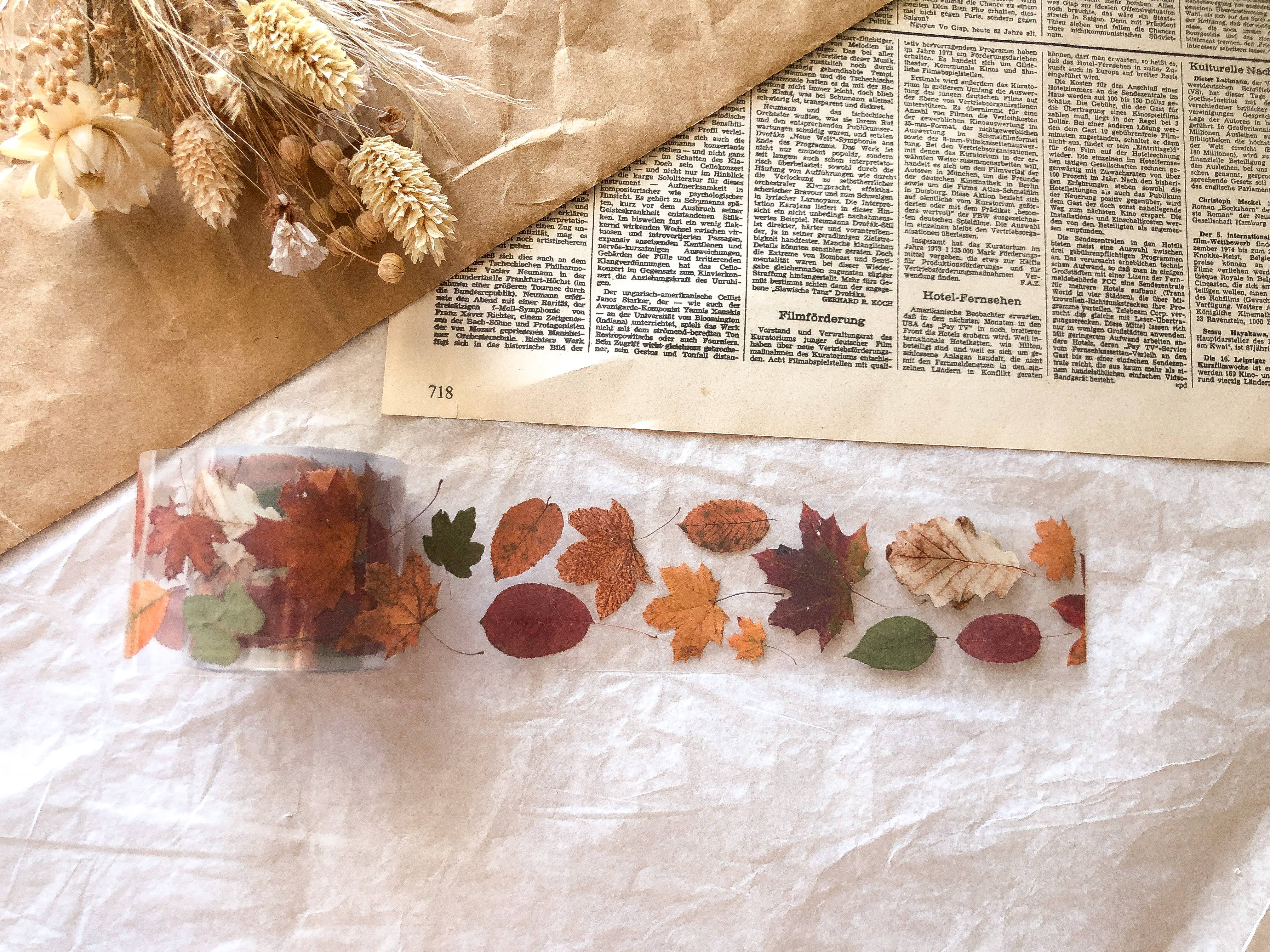 samesjournal - Wholesale Washi Tape - Autumn leaves PET tape, washi tape, transparent adhesive tape1