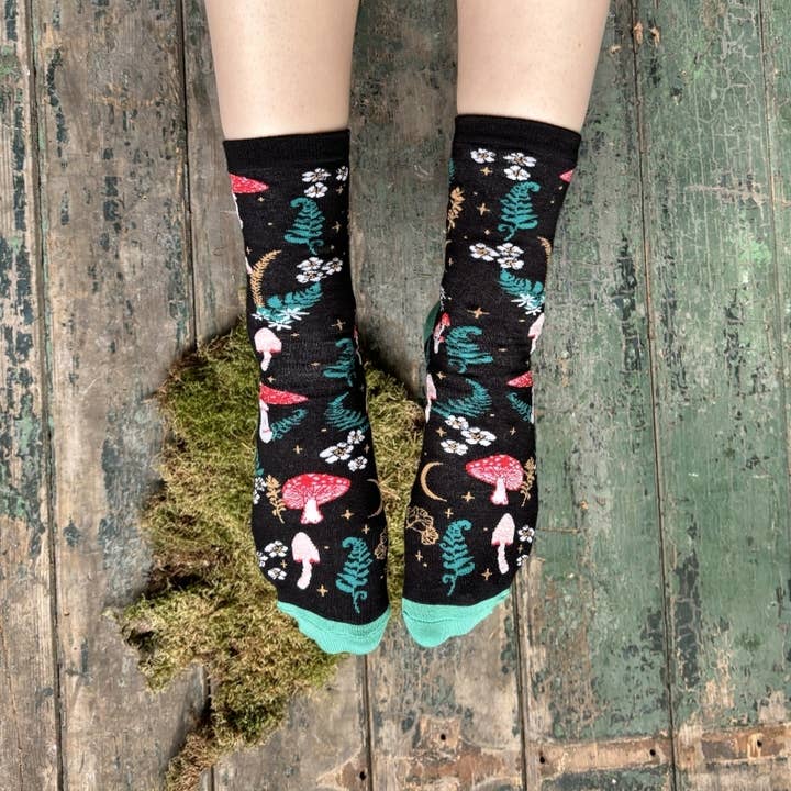 Forage Black Socks for wholesale by House of Disaster
