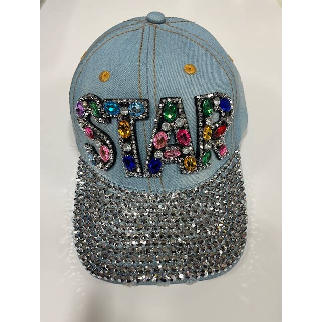 7 Star - Wholesale Baseball Cap - Women's - Rhinestone Caps Denim Assorted Adjustable (12 Pcs. Assorted)2