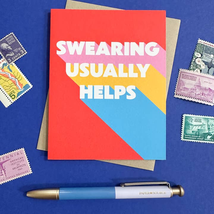 Barone and Co. - Wholesale Everyday Greeting Card - Swearing Helps Card