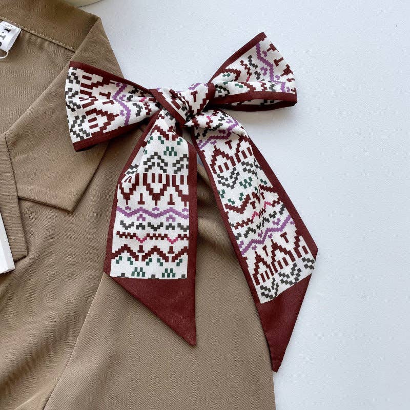 VividLux - Wholesale Scarf - Women's - Vintage Long Slim Scarf – Hair Tie & Bag Ribbon8