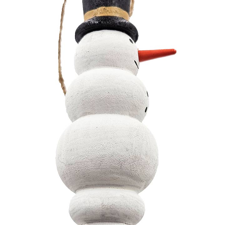 A&B Home Group Inc. – wholesale Ornament – 1.5x1.5x7'' Eucalyptus Wood Snowman Ornament4