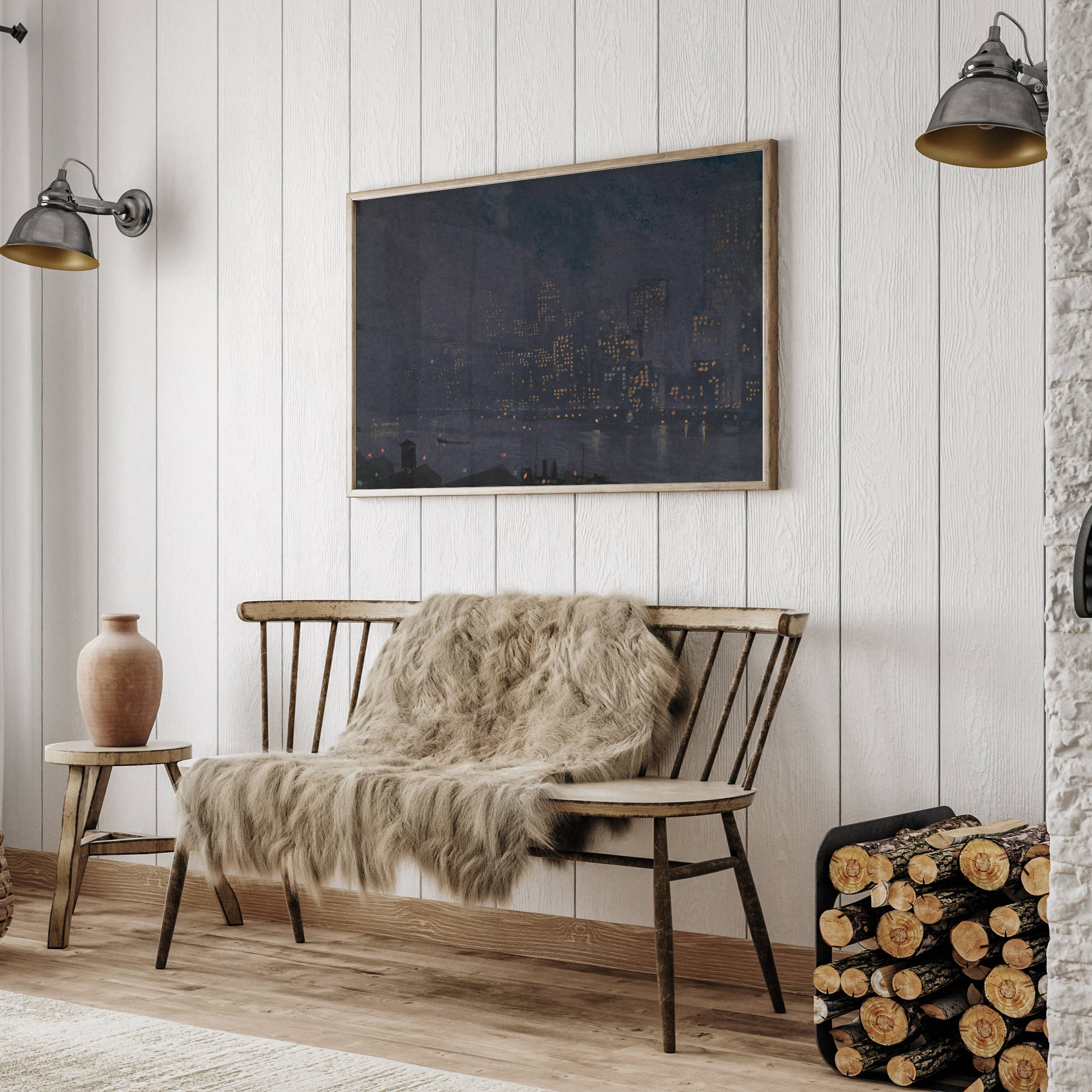 Sugar & Canvas - Vendita all'ingrosso Stampa artistica - Stampa artistica vintage City Skyscaper Night Skyline VP1663