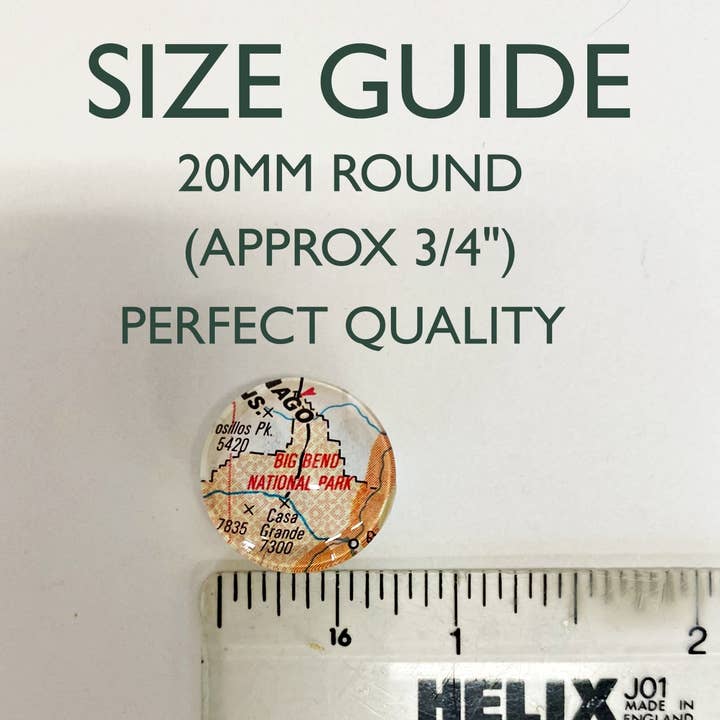 Tanner Glass - Wholesale Magnet - Vintage Map Magnet - Mini REPRODUCTION - custom location4