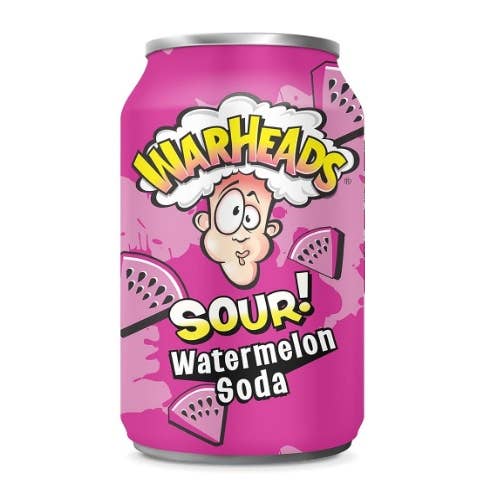 L&F Universal Goods - Venta al por mayor Refrescos/bebidas carbonatadas - Soda amarga de sandía Warheads, lata de 12 onzas