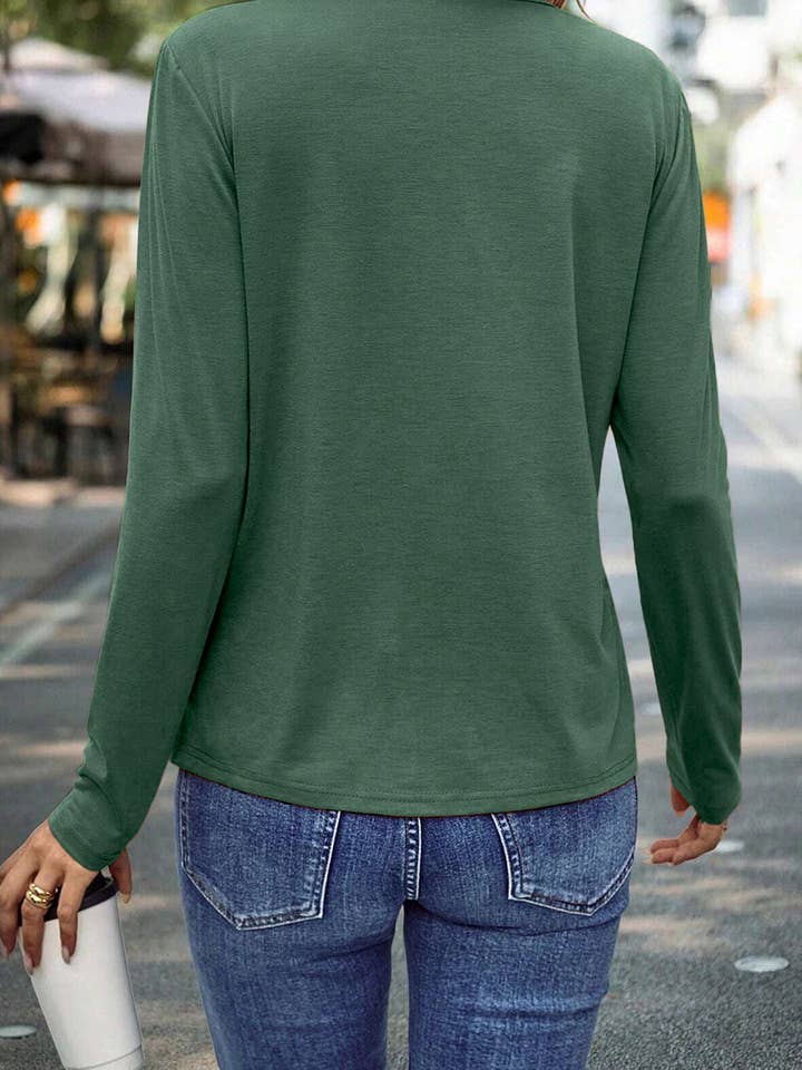 Lovesoft - Wholesale Knit Top - Women's - Asymmetric Seam Detail Solid Color Long Sleeve Top16