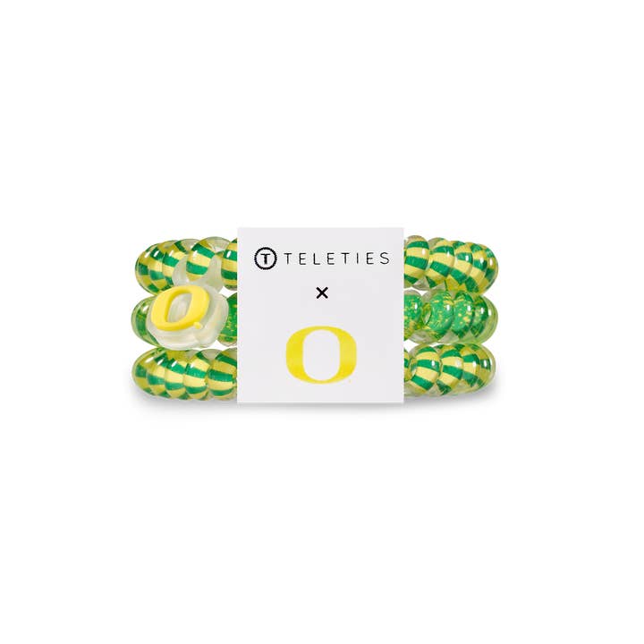 TELETIES - Wholesale Hair Tie - Spiral Hair Coils | Small | Univ. of Oregon Hair Ties
