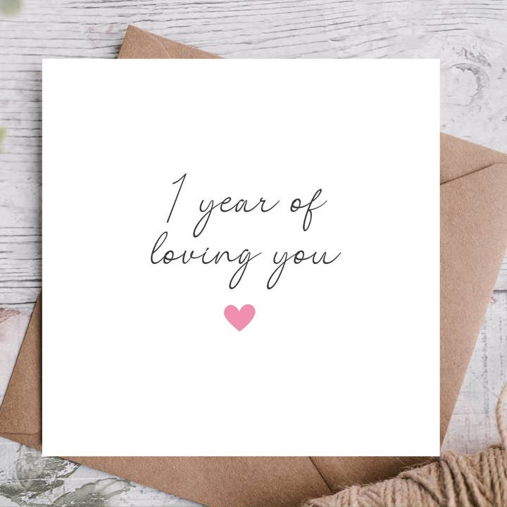One Year Anniversary Card | Card For Husband for wholesale by Highgrove Cards