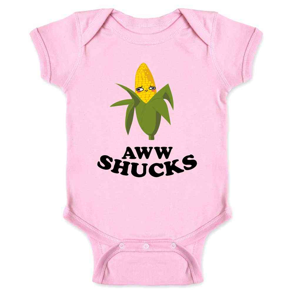 Pop Threads - Wholesale Bodysuit (Non-Footed) - Baby - Aww Shucks Ear of Corn Cute Funny Baby Bodysuit1