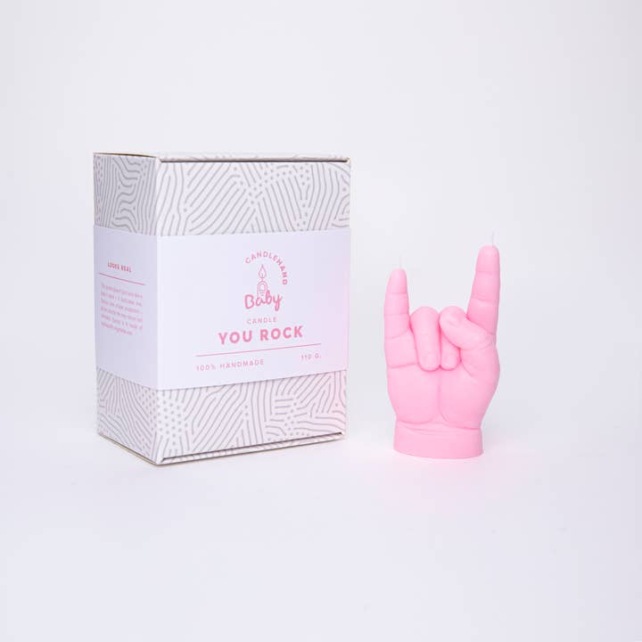 CandleHand (Free Duties for US) - Wholesale Novelty Candle - You Rock Candle - baby hand gesture candle - soy wax blend19