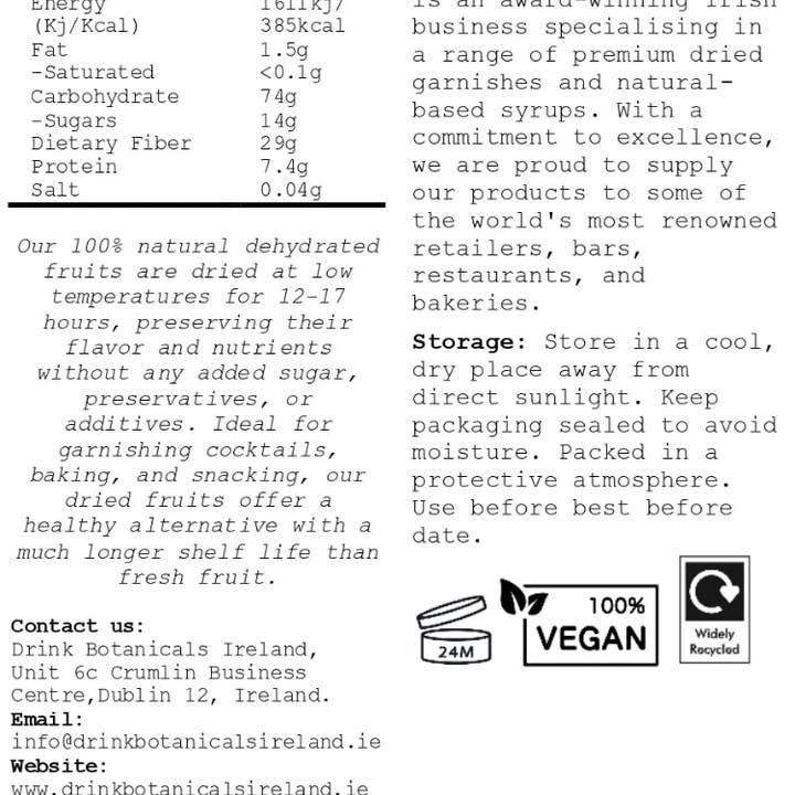 Drink Botanicals Ireland - Wholesale Dried/Dehydrated Fruit - Dehydrated Dried Passion Fruit Slices4